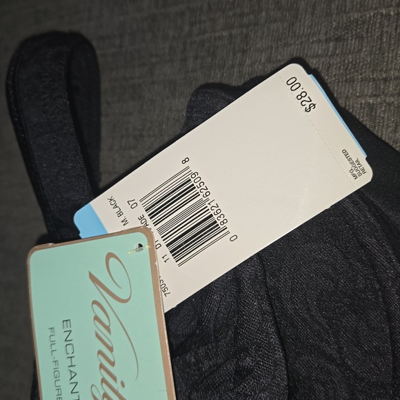 NWT VANITY FAIR BLACK LACE UNDERWIRE BRA. #6057 - Picture 6 of 6